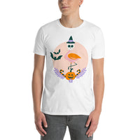 Flamingo Halloween Skull T-Shirt