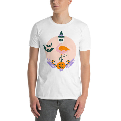 Flamingo Halloween Skull T-Shirt