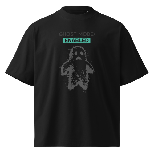 Ghost Mode: Enabled – Oversized Organic High-Neck T-Shirt