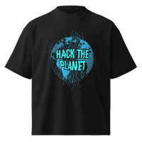 Hack The Planet – Oversized Organic High-Neck T-Shirt