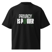 Privacy Is Power – Oversized Organic High-Neck T-Shirt
