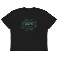 STS “Stay Hidden Stay Secure” Cybersecurity Oversized Organic High-Neck T-Shirt