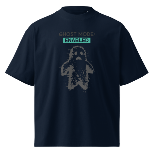 Ghost Mode: Enabled – Oversized Organic High-Neck T-Shirt