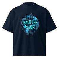 Hack The Planet – Oversized Organic High-Neck T-Shirt