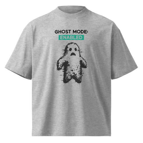 Ghost Mode: Enabled – Oversized Organic High-Neck T-Shirt