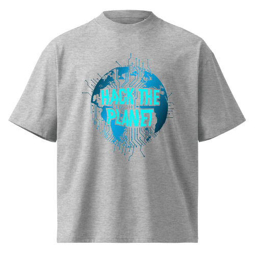 Hack The Planet – Oversized Organic High-Neck T-Shirt