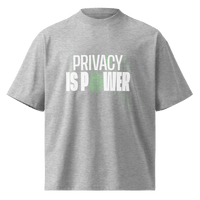 Privacy Is Power – Oversized Organic High-Neck T-Shirt