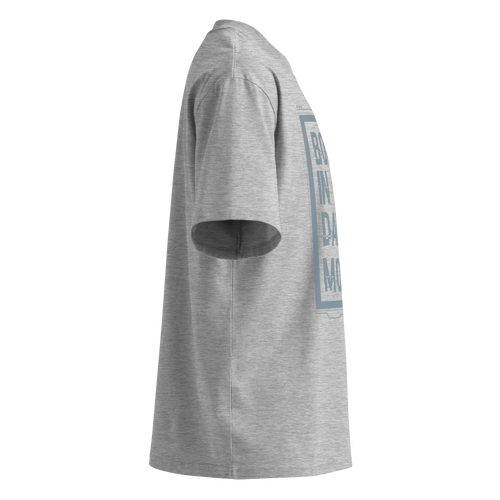 Born in Dark Mode – Oversized Organic High-Neck T-Shirt