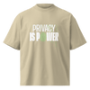 Privacy Is Power – Oversized Organic High-Neck T-Shirt