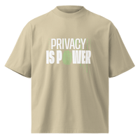 Privacy Is Power – Oversized Organic High-Neck T-Shirt