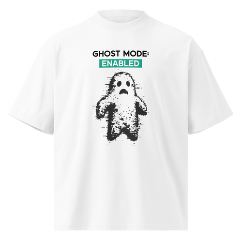 Ghost Mode: Enabled – Oversized Organic High-Neck T-Shirt