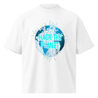 Hack The Planet – Oversized Organic High-Neck T-Shirt