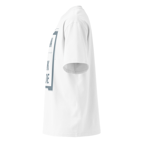 Born in Dark Mode – Oversized Organic High-Neck T-Shirt