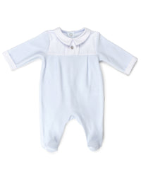 PURETE - Blue Interlock Footie for Babies