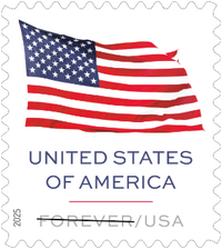 2025 U.S. Flag Forever Postage Stamps Roll/Coil – 100 Count