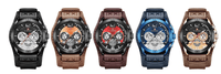 Men's Leather Waterproof Watch With Chronometers And Fluorescent Hands Excellent Design Perfect Gift