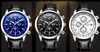 Men's  Waterproof Watch With Chronometers Date Display And Fluorescent Pointers Excellent Look Perfect Gift