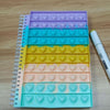 Valentine Heart Bubble Pop Fidget Spiral Notebook
