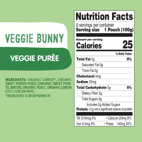 Organic Veggie Bunny Veggie Purée