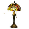 Tiffany-Inspired Lamp with Vintage Grape Glasswork