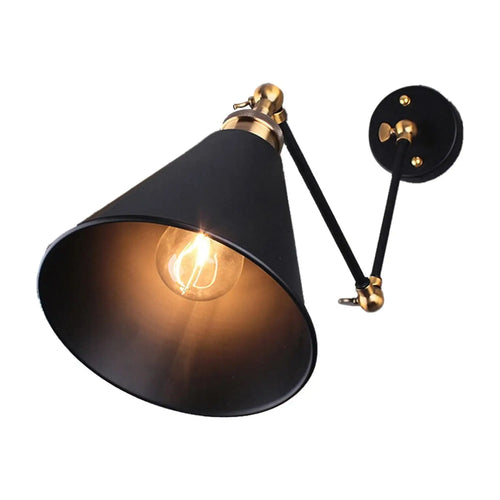 Vintage-Inspired Folding Wall Mounted Light Fixture Design