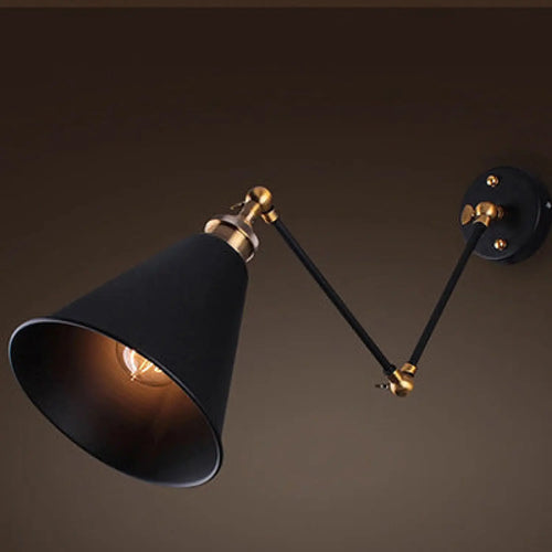 Vintage-Inspired Folding Wall Mounted Light Fixture Design