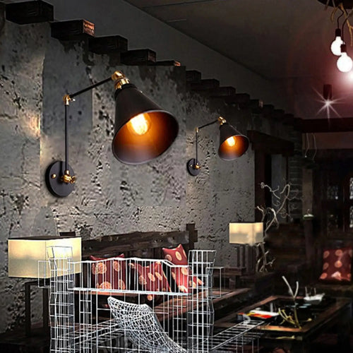 Vintage-Inspired Folding Wall Mounted Light Fixture Design