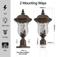 Vintage Outdoor Lights - Waterproof Garden Patio & Walkway Lamp