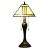 Vintage Square Tiffany-Inspired Lamp for Sale