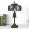 Vintage Tiffany-Inspired Lamp Shades in Peacock Glasswork