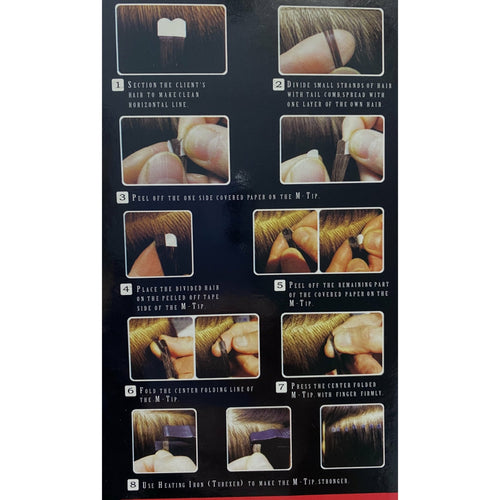 VIP M-Tip System (Tape Extensions 100 strands) / Straight 18"