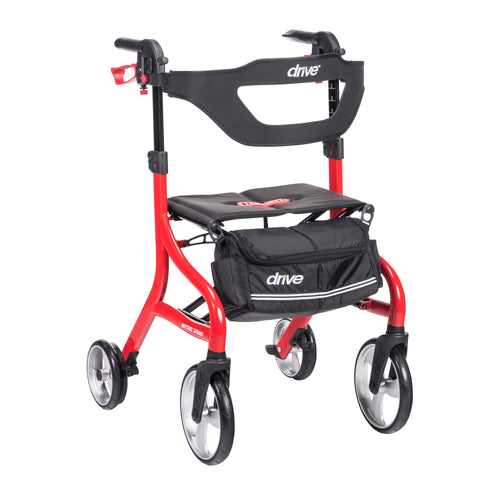 Nitro Sprint Rollator Rolling Walker, Tall, Red RIO Medical Supplies