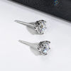 VVS D Color Russian Cut Moissanite Stud Earrings 1/2/4 CT S925 Sterling Silver