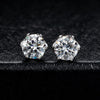 VVS D Color Russian Cut Moissanite Stud Earrings 1/2/4 CT S925 Sterling Silver