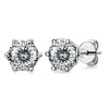 VVS D Color Russian Cut Moissanite Stud Earrings 1/2/4 CT S925 Sterling Silver