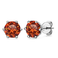 VVS D Color Russian Cut Moissanite Stud Earrings 1/2/4 CT S925 Sterling Silver