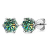 VVS D Color Russian Cut Moissanite Stud Earrings 1/2/4 CT S925 Sterling Silver
