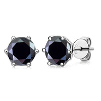 VVS D Color Russian Cut Moissanite Stud Earrings 1/2/4 CT S925 Sterling Silver