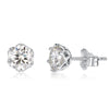VVS D Color Russian Cut Moissanite Stud Earrings 1/2/4 CT S925 Sterling Silver
