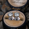 VVS D Color Russian Cut Moissanite Stud Earrings 1/2/4 CT S925 Sterling Silver