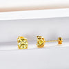 VVS D Moissanite Stud Earrings 925 Sterling Silver 18K Gold Plated Wedding