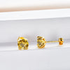 VVS D Moissanite Stud Earrings 925 Sterling Silver 18K Gold Plated Wedding