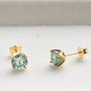 VVS D Moissanite Stud Earrings 925 Sterling Silver 18K Gold Plated Wedding