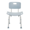 Bathroom Safety Shower Tub Bench Chair with Back, Gray RIO Medical Supplies