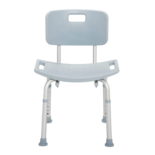 Bathroom Safety Shower Tub Bench Chair with Back, Gray RIO Medical Supplies
