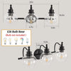Wall Lights Bedroom Vanity with Glass Shades and E26 Socket