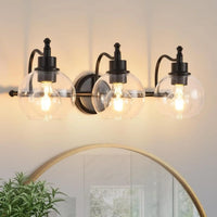 Wall Lights Bedroom Vanity with Glass Shades and E26 Socket