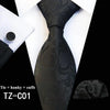 Wedding Bridegroom Floral Print Silk Necktie With Cufflinks Set Fashion High Quality Necktie Set For Men