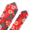 Wedding Men Floral Tie Skinny Cotton Casual Neck Tie Elegant Neckties Flower Print Fashionable Design