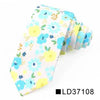 Wedding Men Floral Tie Skinny Cotton Casual Neck Tie Elegant Neckties Flower Print Fashionable Design